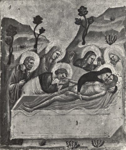 Anonimo — Pseudo Baronzio - sec. XIV - Deposizione di Cristo nel sepolcro — insieme